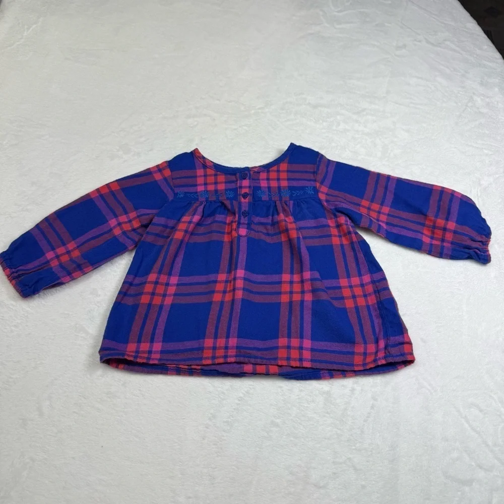 OshKosh B'gosh Blue and Pink Plaid Blouse